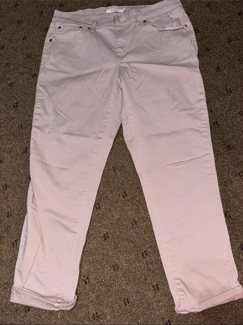 Levi's Women's Pale Pink Cropped Jeans